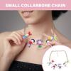 Cute 3D Figurine Charm Collar Necklace Playful 3D Human Necklace Pearls Neckchain Trend Clavicle Chain Accessory