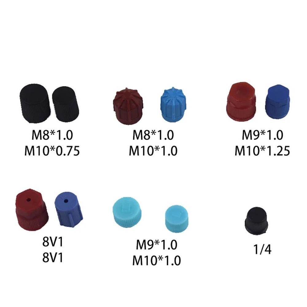 77Pcs Car Auto A/C R134a R12 High & Low Side AC Valve Core Dust Cover Caps Set