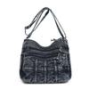 Vintage džínová taška přes rameno Dámská crossbody taška Vícekomorová taška pro maminky
