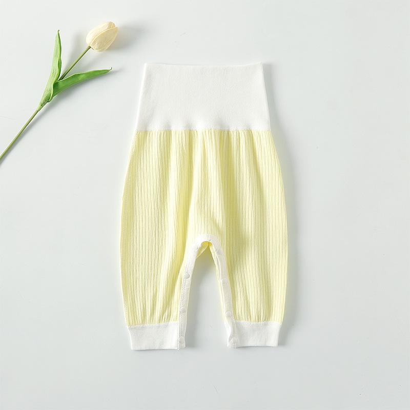 Newborn High-Waist Cotton Snap Pants - Baby Autumn Big Butt Style