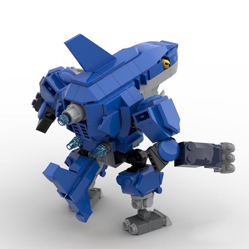 Bricks Compatible With Sharkman Assemble Mecha Creative Model Intellectual Toy Birthday Gift Ornament