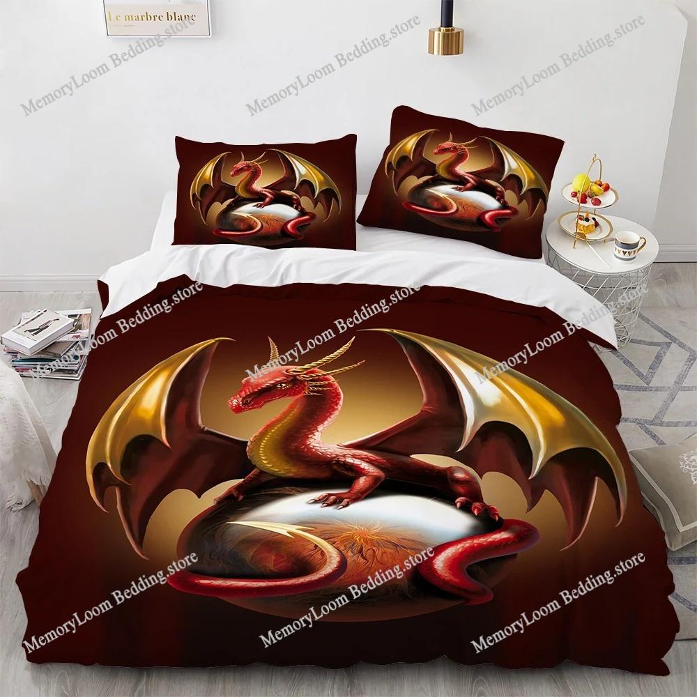 Pterosaur Dragon Soft Bedding Set Single-Twin-Full-Queen-King Size Adult Kid Bedroom Breathable Duvet Cover  Luxury Gift