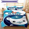 3pcs Custom Name The Octonauts Bedding Set Duvet Cover Closure Includes 1 Duvet Cover & 2 Pillowcases, Soft and Comfortable for All Seasons.
