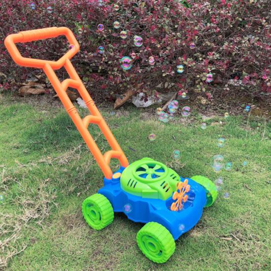 Bubble Machine Children Toy with Music Light Hand Pushed Weed Machine Shape Bubble Car Toy Outdoor Play Bubble Car for Kids