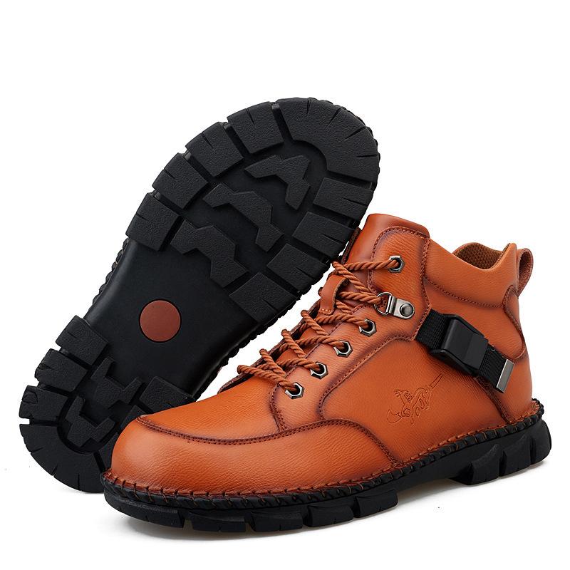 2021 winter new mid-help tooling boots men's large-size outdoor Martin boots foreign trade fashion handmade casual men's shoes