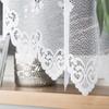 Nadia - Ready-Made Jacquard Curtain With A Cut At The Bottom - 300X160 Cm - White