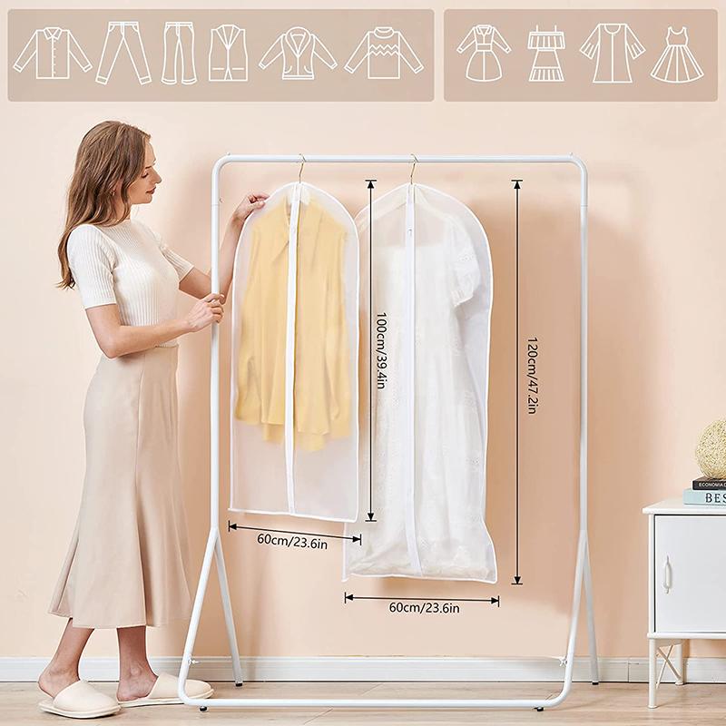 Dust-proof Clothes Protector Cover Bag,Fully Enclosed Garment Cover with Zipper,Clothes Bags Hanging,Durable Clothes Storage Bag