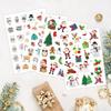 4pcs/set Christmas Stickers Children Cartoon Gifts Snowflake Old Man Party Decoration Handbook Christmas Stickers Cute Stickers Books Clear Printing