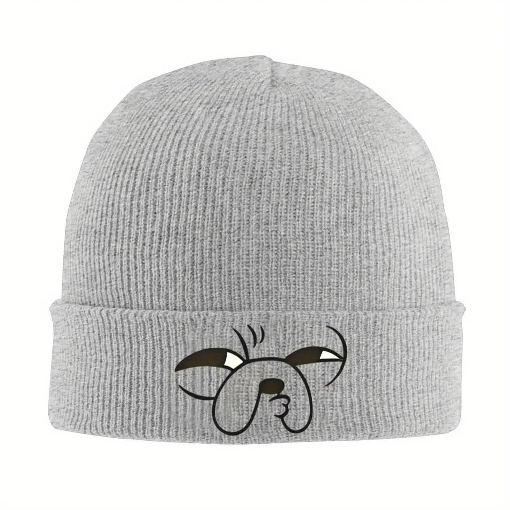 Jake The Dog Knit Hat Beanies Winter Hats Warm Color Adventured Times Cap Unisex Women