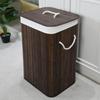 Bamboo Laundry Basket Dirty Clothes Hamper Bins Washing for Nursery,