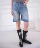 KOOLKITTEN Retro Low Bermuda Denim Shorts (Light Indigo)