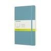 Moleskine Classic Notebook Soft Cover Ruled XL Size Wide X 25cm Leaf Blue QP621B35 (19cm Long)