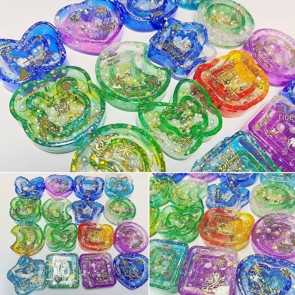 Poppy DIY Epoxy Resin Star Moon Double Layer Sand Keychain Silicone Mold