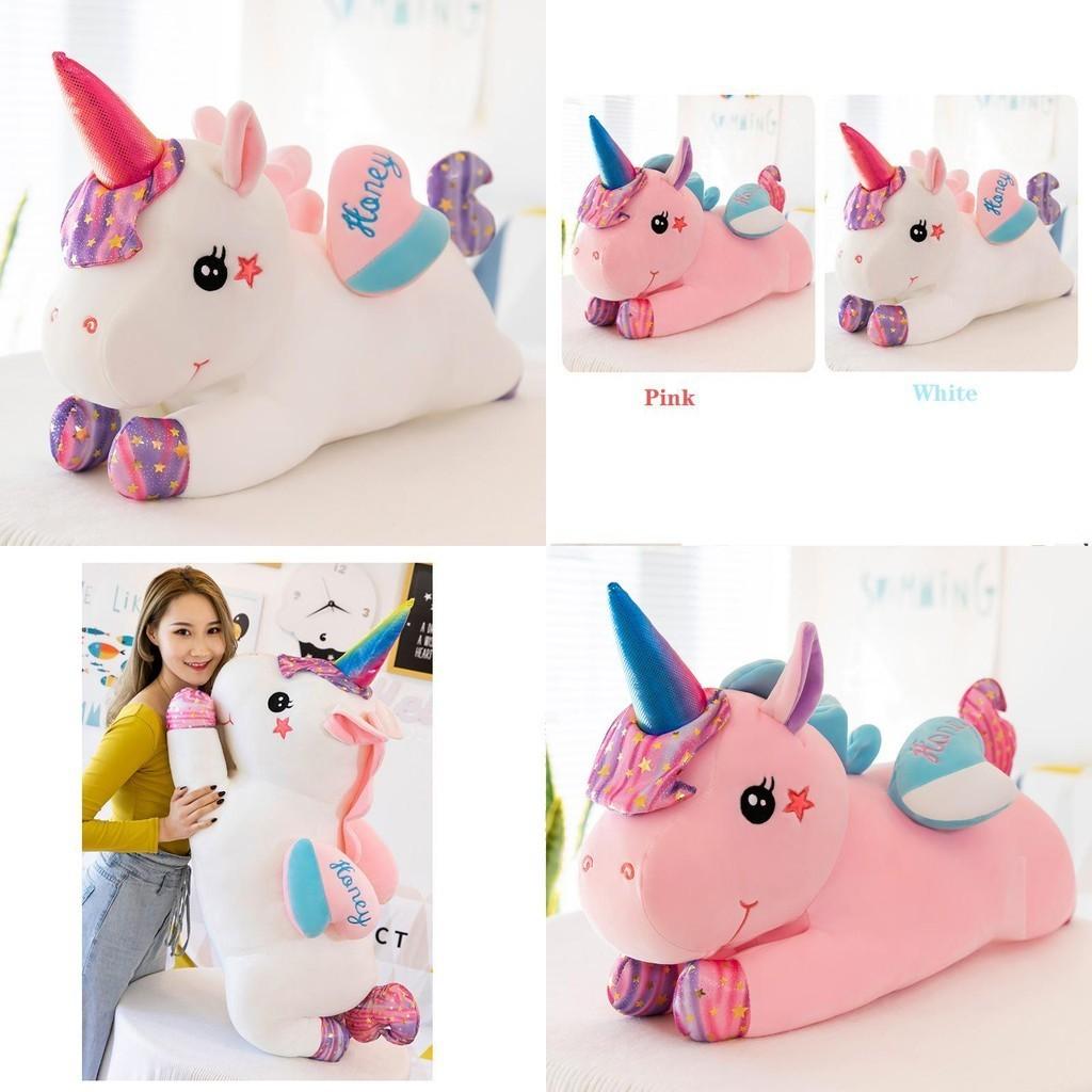Luxuriously Soft Large Galaxy Unicorn Plush Toy Bed Pillow For Kids And Girls