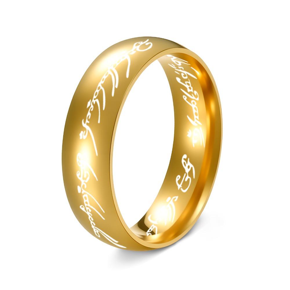 Stainless Steel Laser Engraving Exquisite Couples Wedding Rings, Men And Women Fashion Movie Jewelry Gifts Wholesale