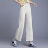Women's High-Waist Loose Wide-Leg Jeans - Summer 2025, Casual Straight-Leg, Thin Fit for Petite Sizes