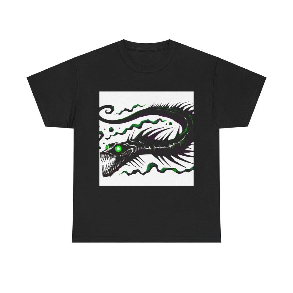 Unisex Adult T Shirt Sinister Eel Chaotic Ink Art XL