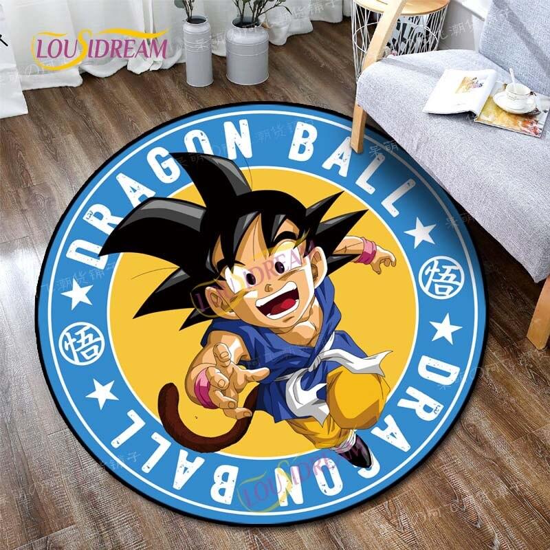 Kulatý kreslený japonský prvek domácí umění měkký protiskluzový koberec počítačová židle dětská herní podložka podlahová rohož dekorativní koberec