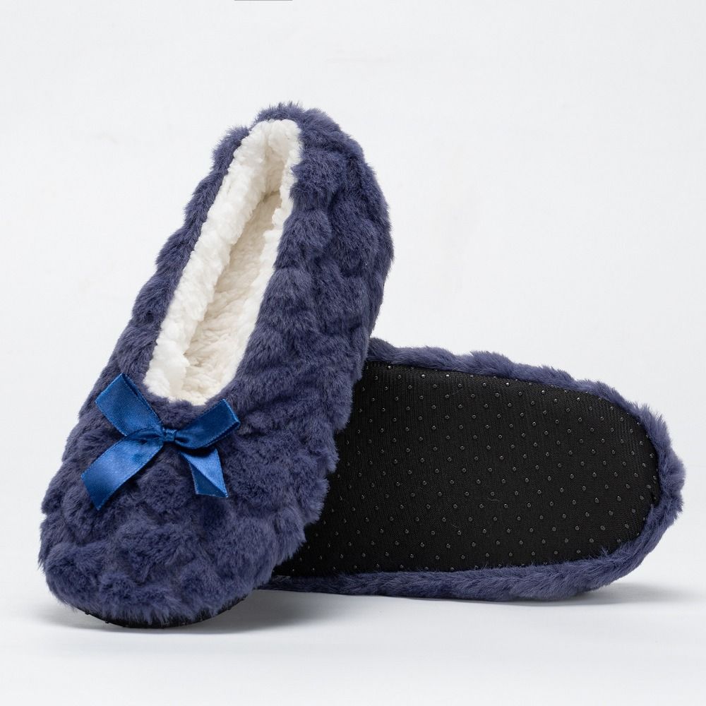 Thermal Thicken Plush Socks Heart Bow Sleeping Socks Simple Winter Floor Socks Women
