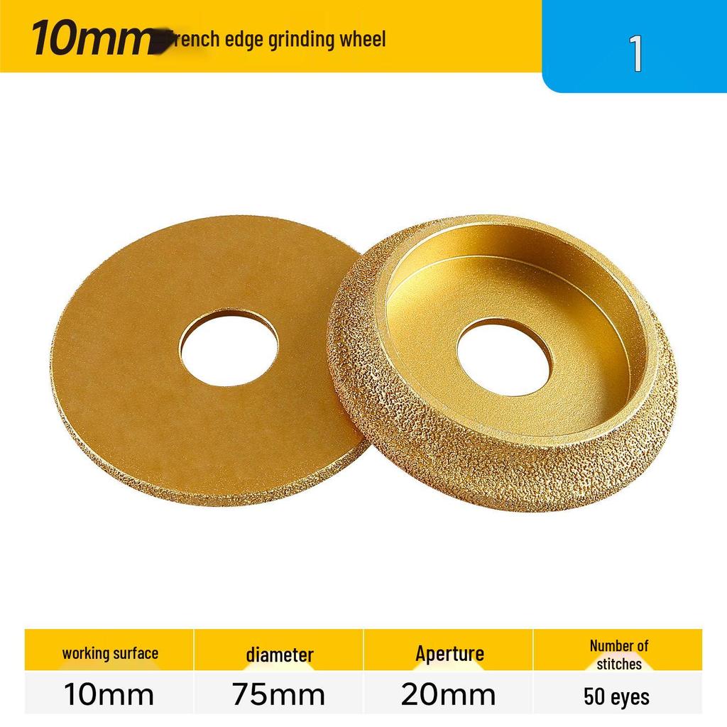 Brazed Diamond Grinder Head for Rounding and Trimming Stone, Marble, Quartz, and Tile Edges