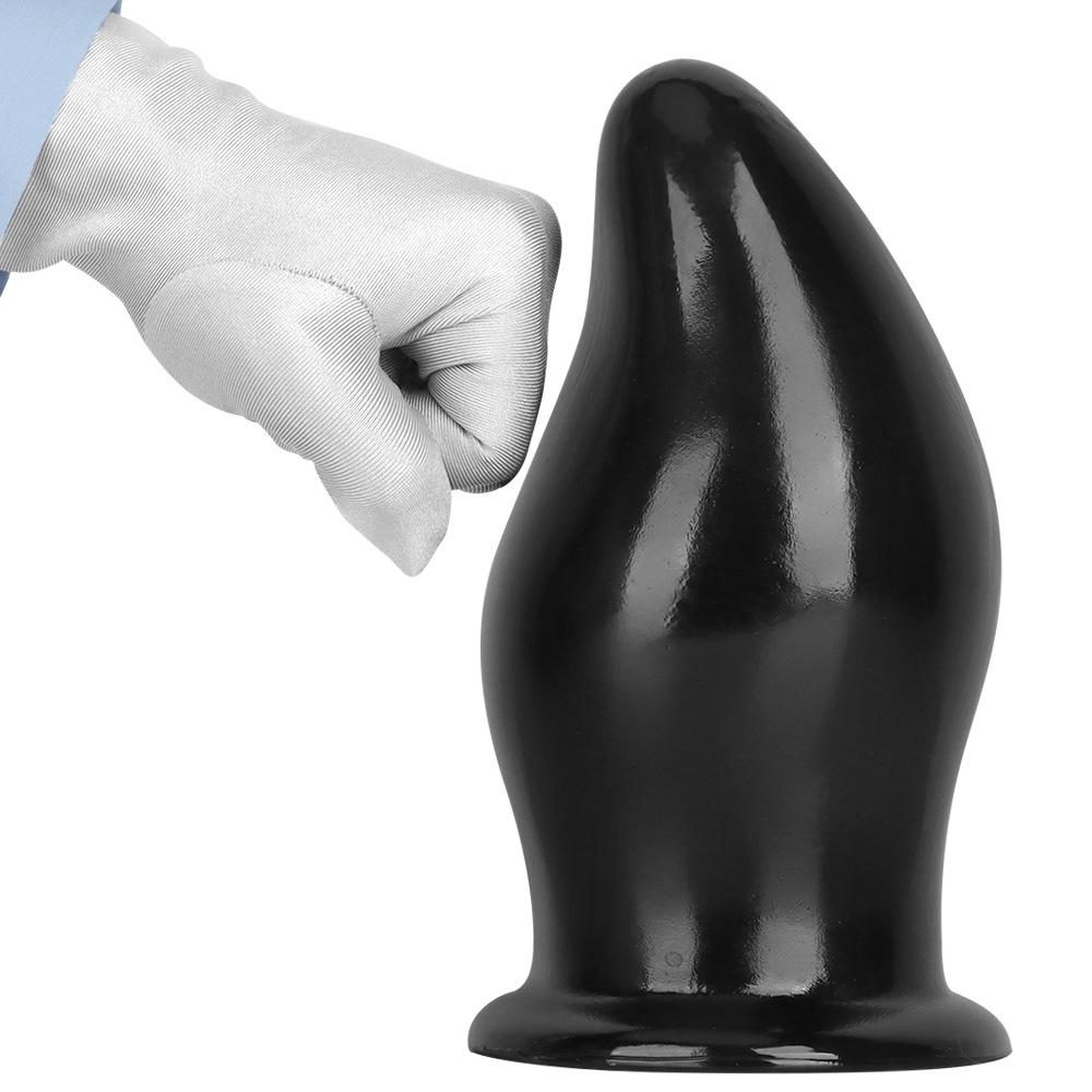 Super Large Black PVC Anal Plug 10cm Giant Dildo Fisting Sex Toy Masturbator Gay BDSM