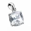 30 Ct Natural White Sapphire Cushion Cut Certified 925 Sterling Silver Pendant