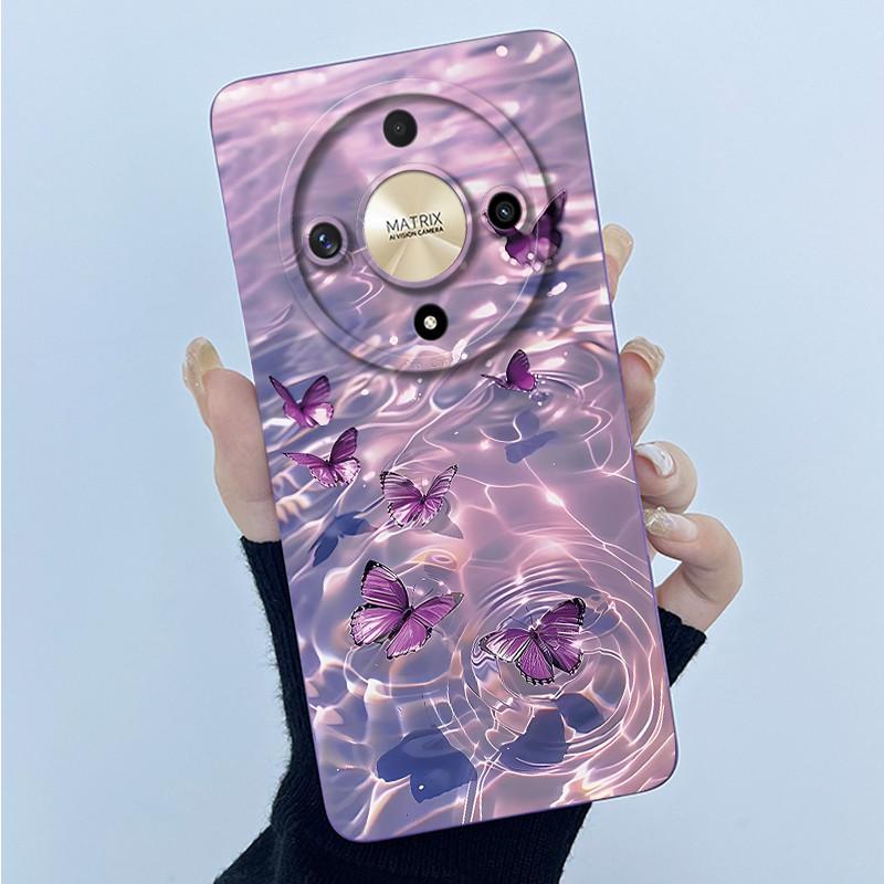 For Honor Magic5 Lite 5G Case Simplicity flower Silicone Soft Back Cases For Magic6 Lite 5G Cover Magic 5Lite 6Lite Bumper Shell