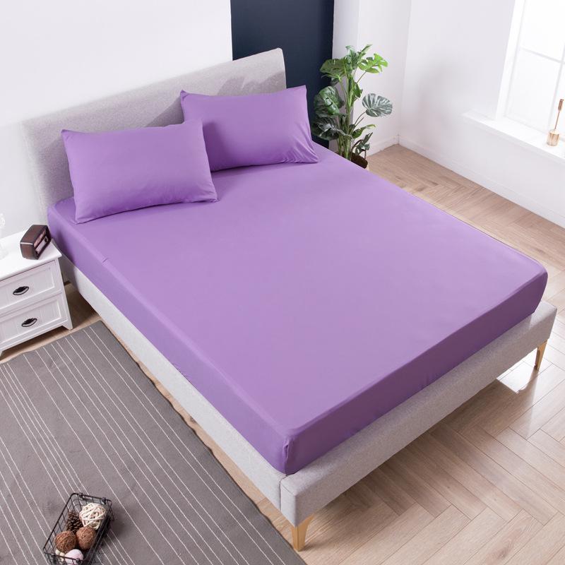 Solid Color Brushed Fitted Sheet Bedding Set - Colorfast, Pilling-Resistant, Three-Piece Mattress Cover