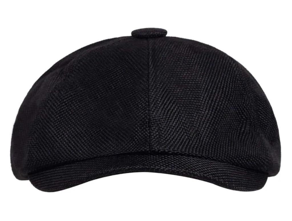 Sproutsy Linen Newsboy Hat/Cap for Men and Women, Unisex (Black)