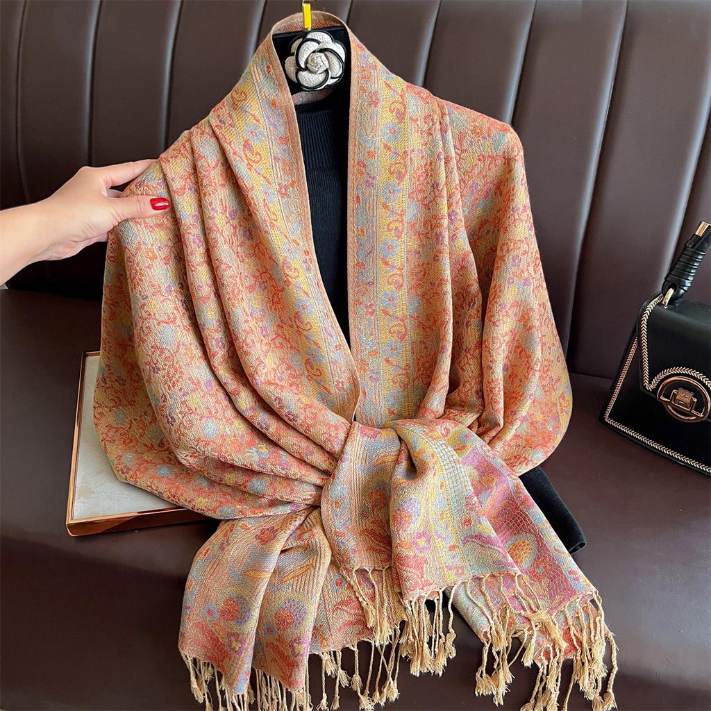 Luxury Jacquard Scarf Women Pasley Print New Wraps Pashmina Travel Poncho Warm Blanket Winter Bufanda Shawl Female Stoles