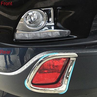 For Highlander 2014 2015 2016 Chrome Front Rear Fog Light Lamp Cover Trim