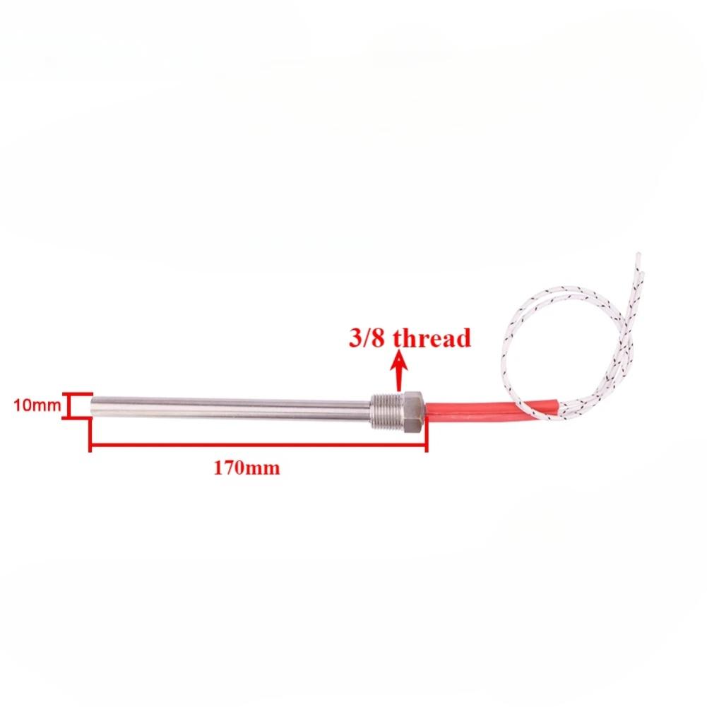 1 ud. Rosca de 3/8V 220V Encendedor de Ignición Tipo Cartucho 300/350W 140/150/170mm Calentador Varilla de Ignición Específica Pieza de Estufa de Pellets de Madera