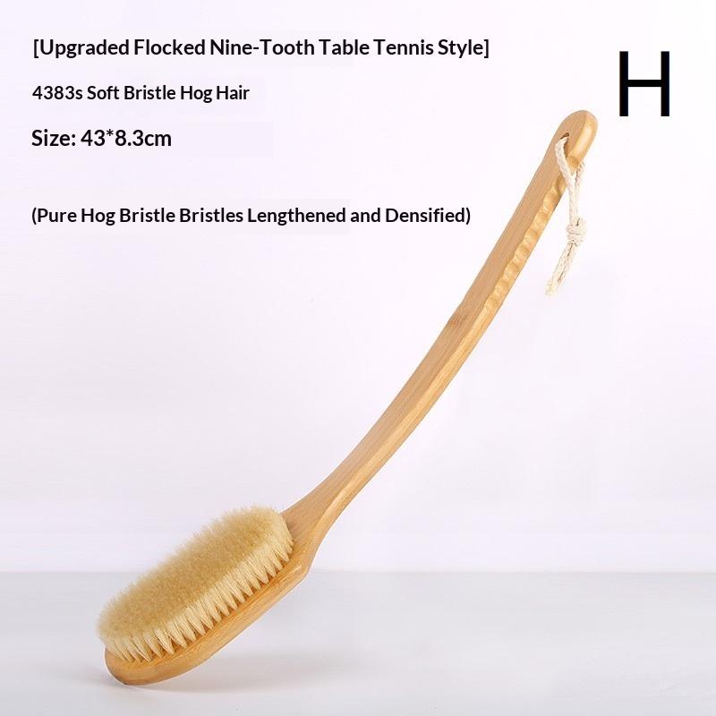 56cm/43cm Myjka do pleców pod prysznic z zakrzywionym długim uchwytem, Szczotka do ciała do użytku na mokro i na sucho, Narzędzie do mycia pleców dla mężczyzn i kobiet