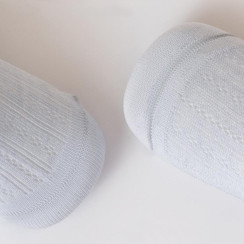 Baby Girls Socks Summer Breathable Mesh Ruffle Trim Long Baby Socks Solid Color Anti-Mosquito Socks for Toddler Infants