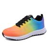 Chaussures de Running Toile Maille Fly-knit Grande Taille Femme 2025 - Semelle Plate pour Printemps et Automne