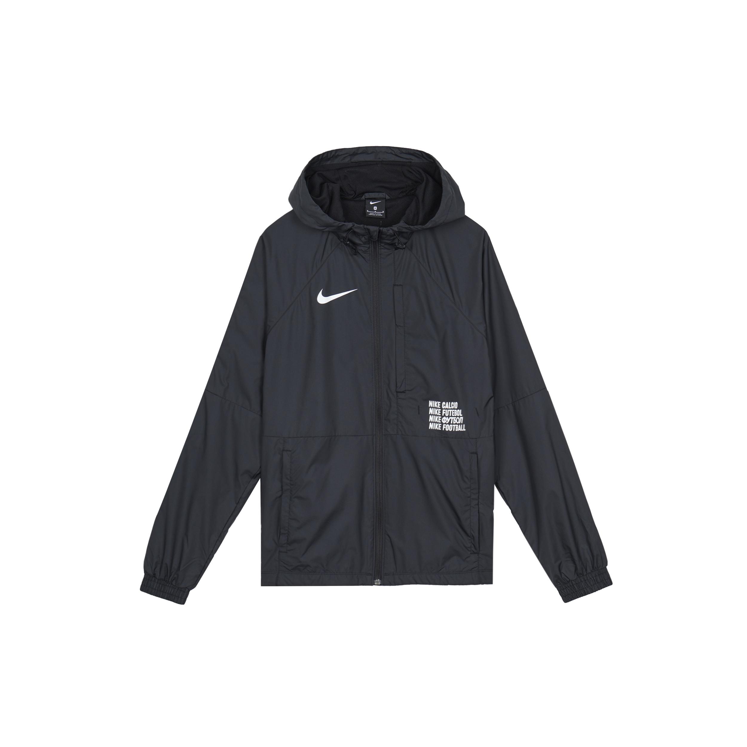 Nike Men s Football FC Zipper Hooded Windproof Sports Jacket Black CD6771-010 L