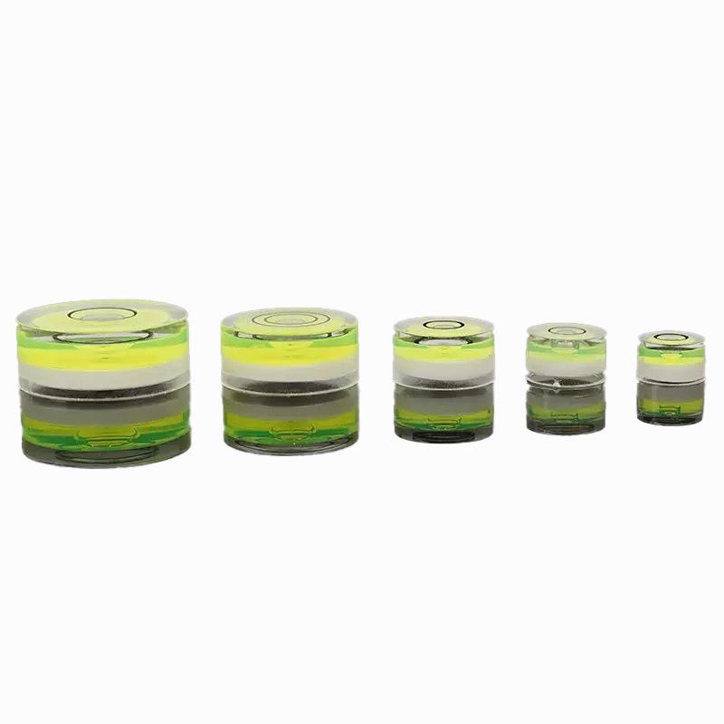 Compact Cylindrical Green/Red Line Horizontal Bubble Level Ruler