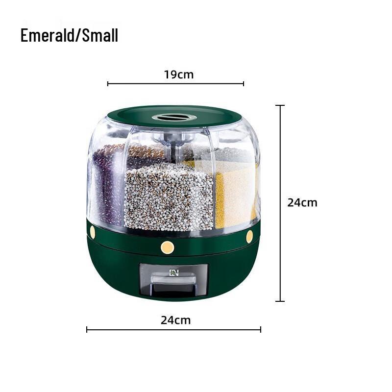 Rotating Multi-Compartment Grain Dispenser & Rice Storage