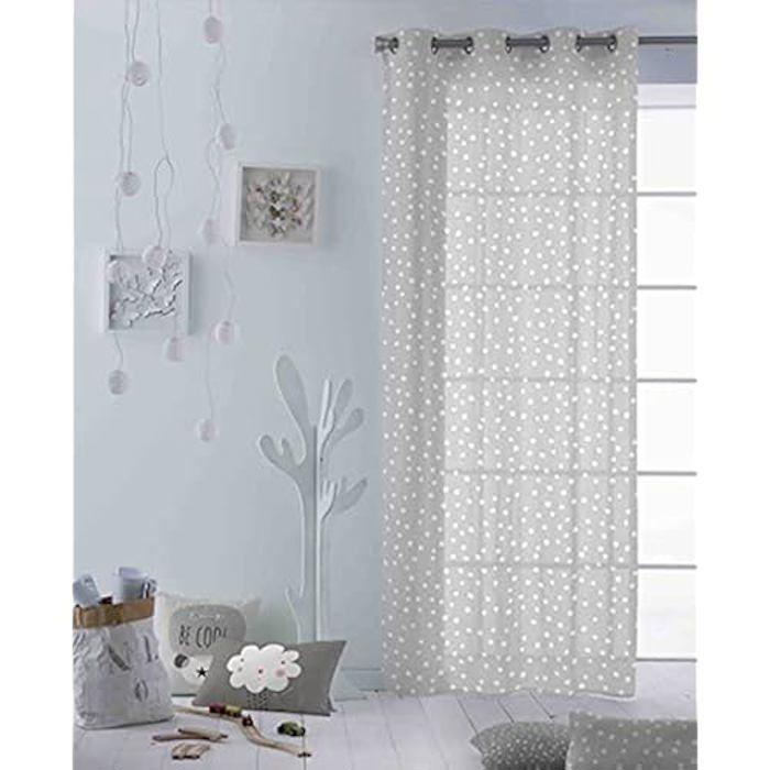 Závěs Cool Kids - Lars - Polozatemňovací - Kroužky - Bílý - 140 x 260 cm