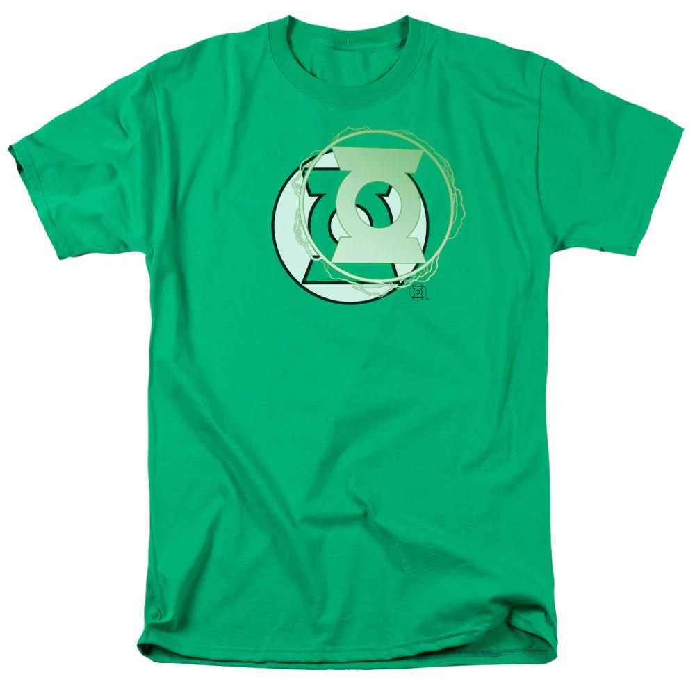 

Justice League Of America Gl Energy Logo Mens T Shirt Kelly Green 4XL