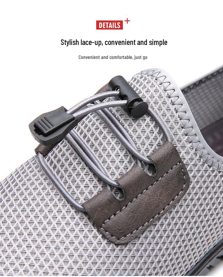 Men's Classic Non-Slip Breathable Leather Sandals - Lightweight & Fashionable Summer Slip-Ons