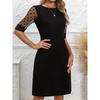Women's Fashion Summer Spring Love Letter Print 1/2 Sleeves O-Neck High Waist Casual Dresses