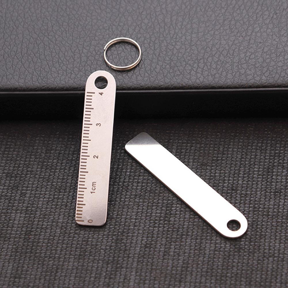 Mini-Metalllineal, Tragbares Mini-Metalllineal, Verdickt mit Schlüsselanhänger, Messwerkzeug, Schreibwaren zum Zeichnen & Entwerfen, Büro