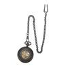 Mechanical Pocket Watch Vintage Double Case Watch Hand Wind Skeleton Pocketwatch with Chain