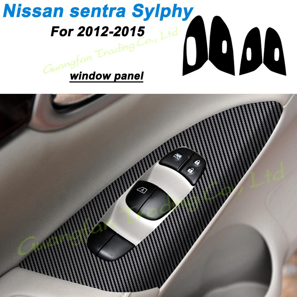 3D/5D Carbon Fiber Car-styling Interior Cover Console Color Stickers Decals Parts Accessories For Nissan Sentra Sylphy 2012-2015