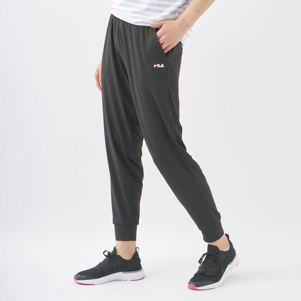 Yoga Loose Cool To the UV Protection Rate of or 324683 BK [FILA] Women's Pants, Amphibious, Pants, 9/10th Length, Touch, 90% More,