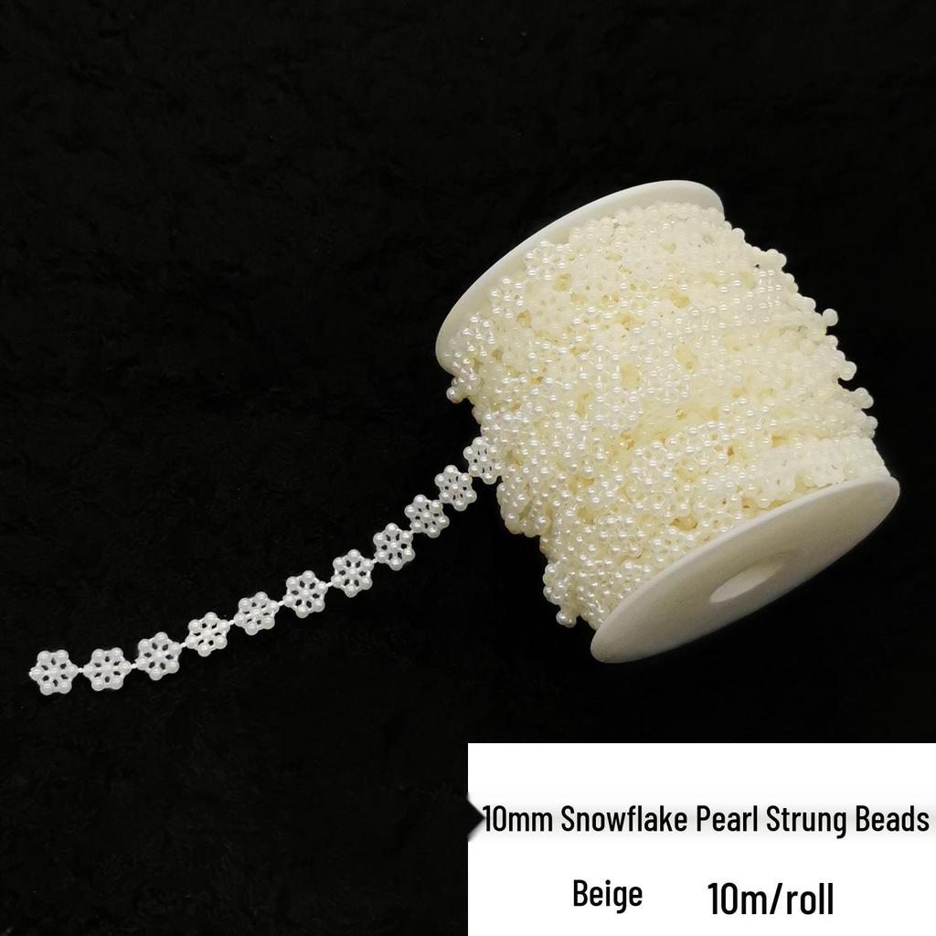 Double-Line Pearl Sunflower Snowflake Beads DIY Decoration