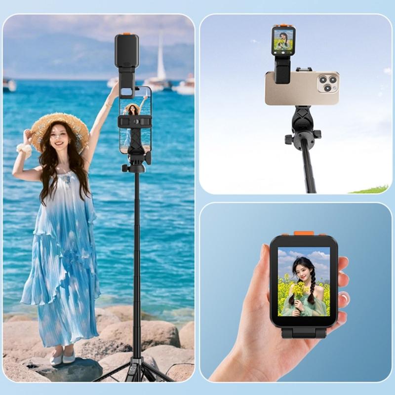 Innovative Mobile Rear Selfie Studio Voice Syncing Foldable Design Build-in 850mAh Battery USB C Connection for Live