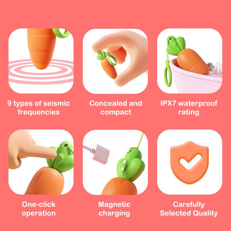 Vibrator Massager Carrot Shaped Jump Egg Usb Charge Clitoris Stimulate Female Vagina Masturbation Sex Toy For Women