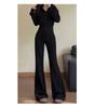 Micro-pull Sweatpants Women's Spring and Autumn Models New High-waisted and Thin Flared Pants Casual Sweater Pants